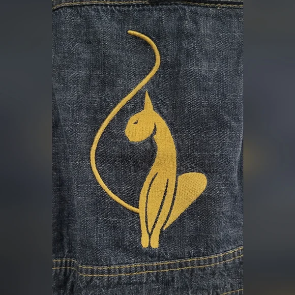 Rare Vintage Y2K Dark Denim Baby Phat Jumpsuit /romper Size 7 - Picture 2 of 7